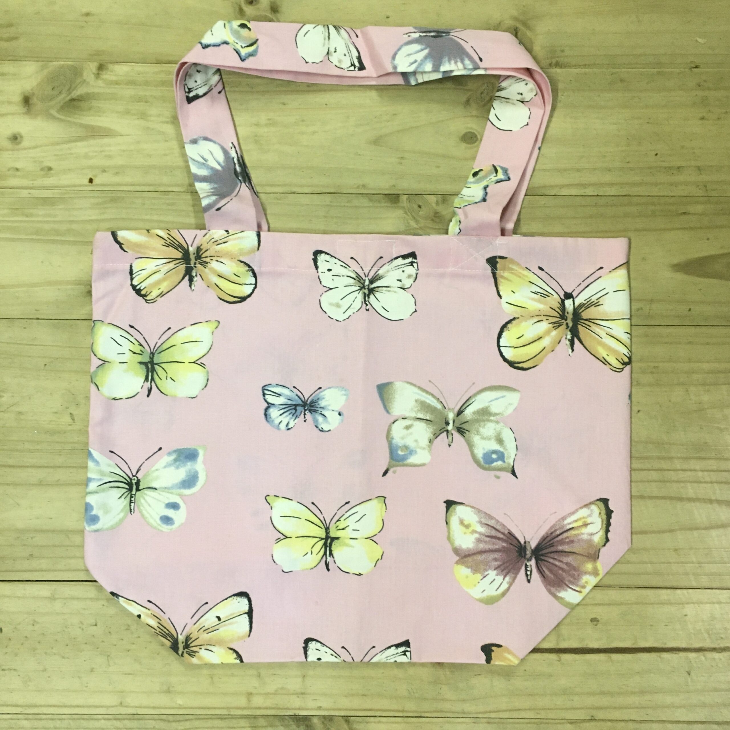 Shopping Bag - Canvas Butterfly Pink