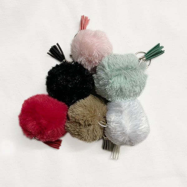 Fur Pom Pom Keychain