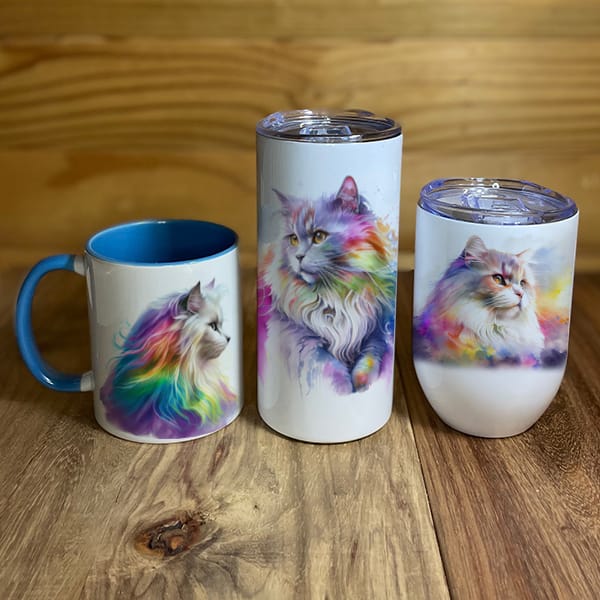 Angora Cat Mugs and Tumblers