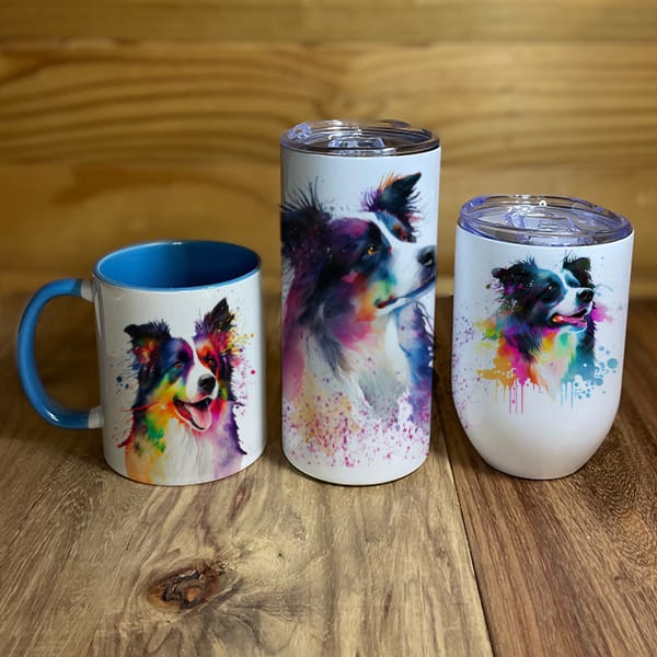 Border Collie Mugs and Tumblers