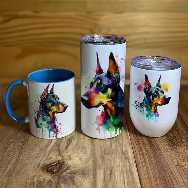Doberman Pinscher Mugs and Tumblers
