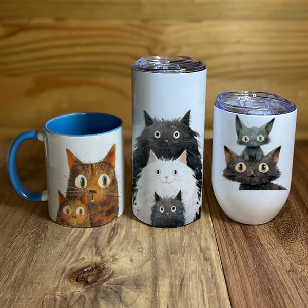 Fun Cat Mugs and Tumblers