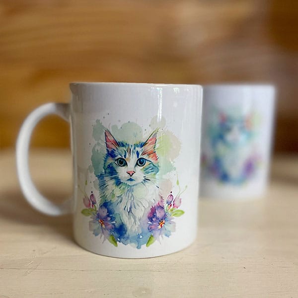 Cat Mugs - Water Colours