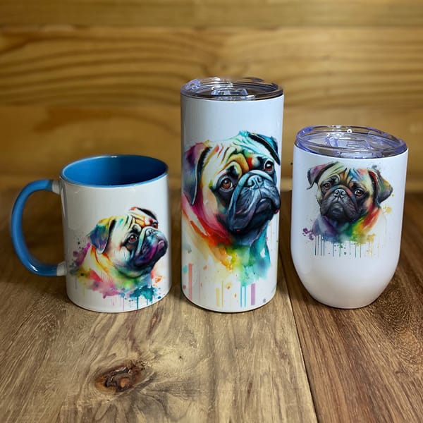 Pug Mugs and Tumblers