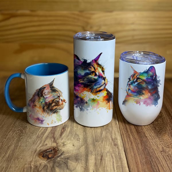 Tortoiseshell Cat Mugs and Tumblers