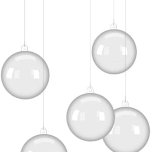 Transparent Plastic Fillable Christmas Baubles